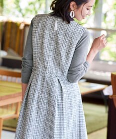 Tiaclasse 【洗える】大人華やかなツイードワンピース