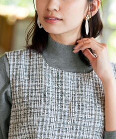 Tiaclasse 【洗える】大人華やかなツイードワンピース