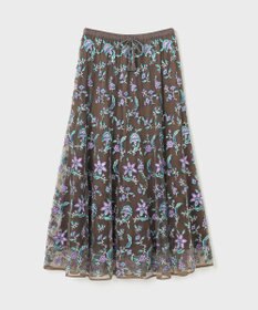 GRACE CONTINENTAL サラサ刺繍チュールスカート