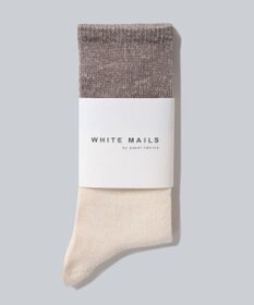 WHITE MAILS 【UNISEX】WOOL MIX PAPER COLOR BLOCK SOCKS ソックス