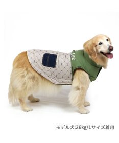 PET PARADISE LEE 綿入ベスト モノグラム 《カーキー》 中型犬 大型犬