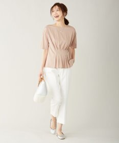 J.PRESS LADIES 【洗える】サテンストレッチ パンツ