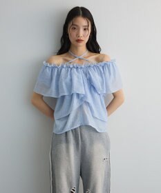 Green Parks マルチＷＡＹオフショルフリルブラウス