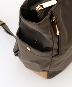 LA BAGAGERIE ツイルナイロン×エナメル リュックサック