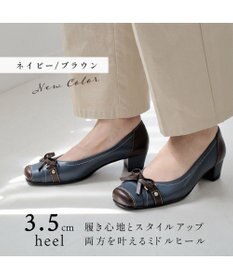 Pointer 日本製 本革リボン付きパンプス