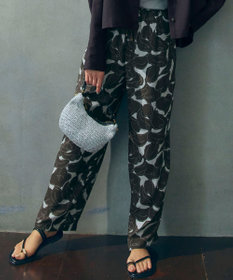 23区 【洗える】Ratti フラワーアートプリント ワイド パンツ