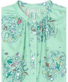 tsumori chisato SLEEP ルームウエア　ワンピース　長袖　綿100%　綿サテン素材　/ワコール　UNX545