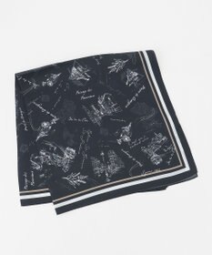 J.PRESS LADIES Ville de Paris スクエア プリント スカーフ