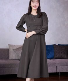 Tiaclasse L パイピングフレアワンピース