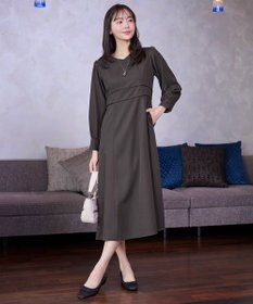 Tiaclasse L パイピングフレアワンピース