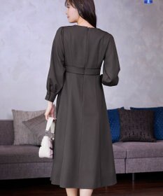 Tiaclasse L パイピングフレアワンピース