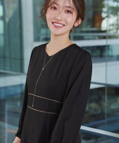 Tiaclasse L パイピングフレアワンピース