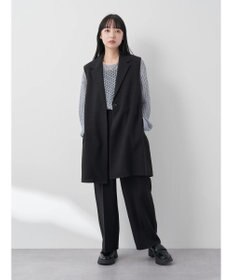 earth music&ecology メッシュ編みニットプルオーバー