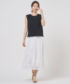 J.PRESS LADIES S スムースジャージー ノースリーブ カットソー