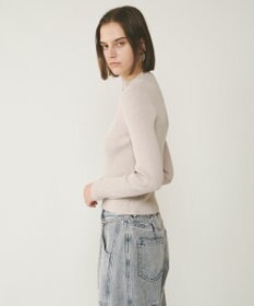 GRACE CONTINENTAL リブニットzipトップ