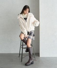 earth music&ecology ファーショートコート