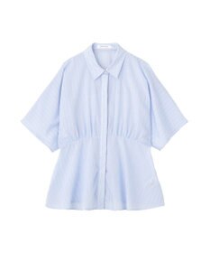 AMERICAN HOLIC 【予約】【接触冷感】ストライプペプラムブラウス