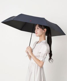 MOONBAT 【遮熱・遮光】POLO RALPH LAUREN(ポロ ラルフローレン)無地 PP刺繍 晴雨兼用 雨傘 折りたたみ傘 簡単開閉