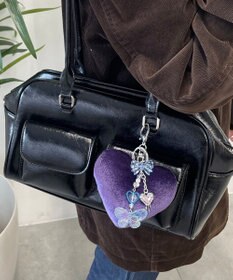 WEGO ベロアハートキーホルダー