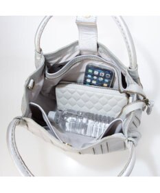 UNBILLION ピークスピーク PEAKS PEAK / ソフトレザーマルチストライプラウンド2wayバッグ