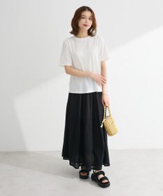 Green Parks Ｉ　シアーサッカーギャザースカート