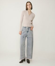 GRACE CONTINENTAL リブニットzipトップ