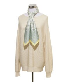 MOONBAT 【シルク100%】MACKINTOSH PHILOSOPHY(マッキントッシュ フィロソフィー）小花柄 シルクプリントスカーフ 日本製 68cm×68cm  UV対策