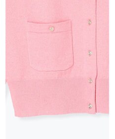 Te chichi ポケット付きクルーネックカーディガン