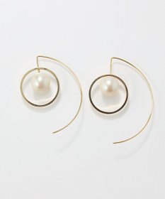Phoebe 〈金属アレルギー対応〉モーションリングパールピアス/ニッケルフリー/大ぶり/存在感◎/主役級