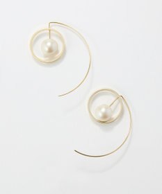 Phoebe 〈金属アレルギー対応〉モーションリングパールピアス/ニッケルフリー/大ぶり/存在感◎/主役級