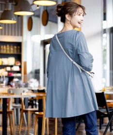 Tiaclasse L 【洗える】大人可愛いバックフレアカットチュニック