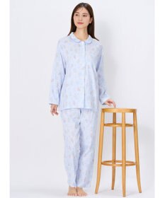 Wing パジャマ 綿100%(本体) 二重ガーゼ 長袖 長ズボン レディース EP7047 ウイング／ワコール