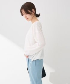 Green Parks 裾ドロスト表面長袖プルオーバー