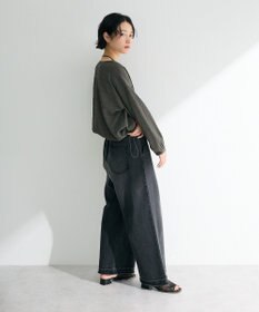 Green Parks 裾ドロスト表面長袖プルオーバー