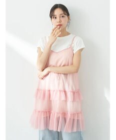 earth music&ecology チュールミニキャミワンピース