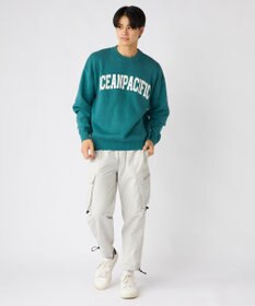 OP／FILA 【ocean pacific】サガラ刺しゅうロゴクルーニット/メンズ