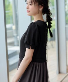Tiaclasse L バックパールチュールワンピース