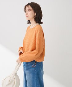 Green Parks 裾ドロスト表面長袖プルオーバー