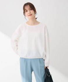 Green Parks 裾ドロスト表面長袖プルオーバー