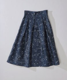 組曲 スターリットプリント タックフレアスカート