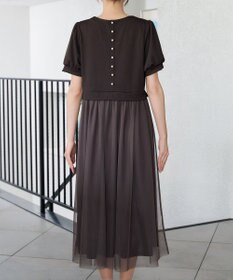 Tiaclasse L バックパールチュールワンピース