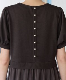 Tiaclasse L バックパールチュールワンピース