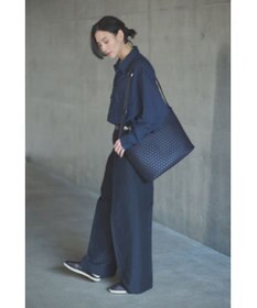 MIYABIYA LAQUOH【撥水加工】篭目柄エンボスボンディング スリム２WAYトート