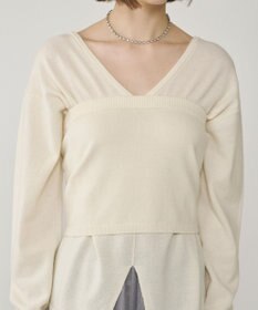 GRACE CONTINENTAL ウールベアニットトップ