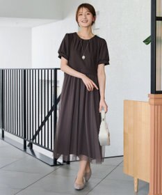 Tiaclasse L バックパールチュールワンピース
