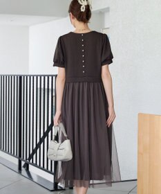 Tiaclasse L バックパールチュールワンピース