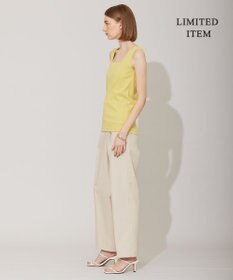 ICB L 【WEB限定・洗える】 ブロードステッチリブ タンクトップ