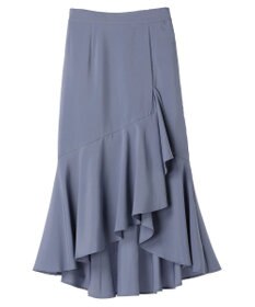 earth music&ecology アシメラッフルヘムスカート