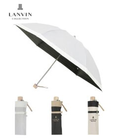 MOONBAT 【晴雨兼用日傘】ランバン コレクション（LANVIN COLLECTION） 折りたたみ日傘 グログランリボン