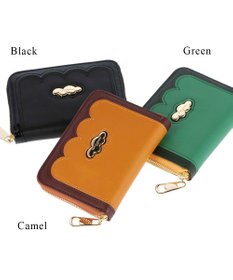 tsumori chisato CARRY スカラップコンビ ラウンドファスナー折り財布 2つ折り財布